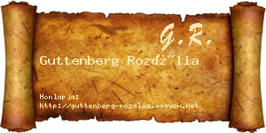 Guttenberg Rozália névjegykártya