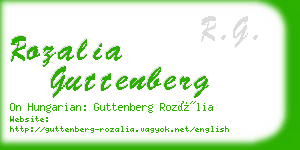 rozalia guttenberg business card